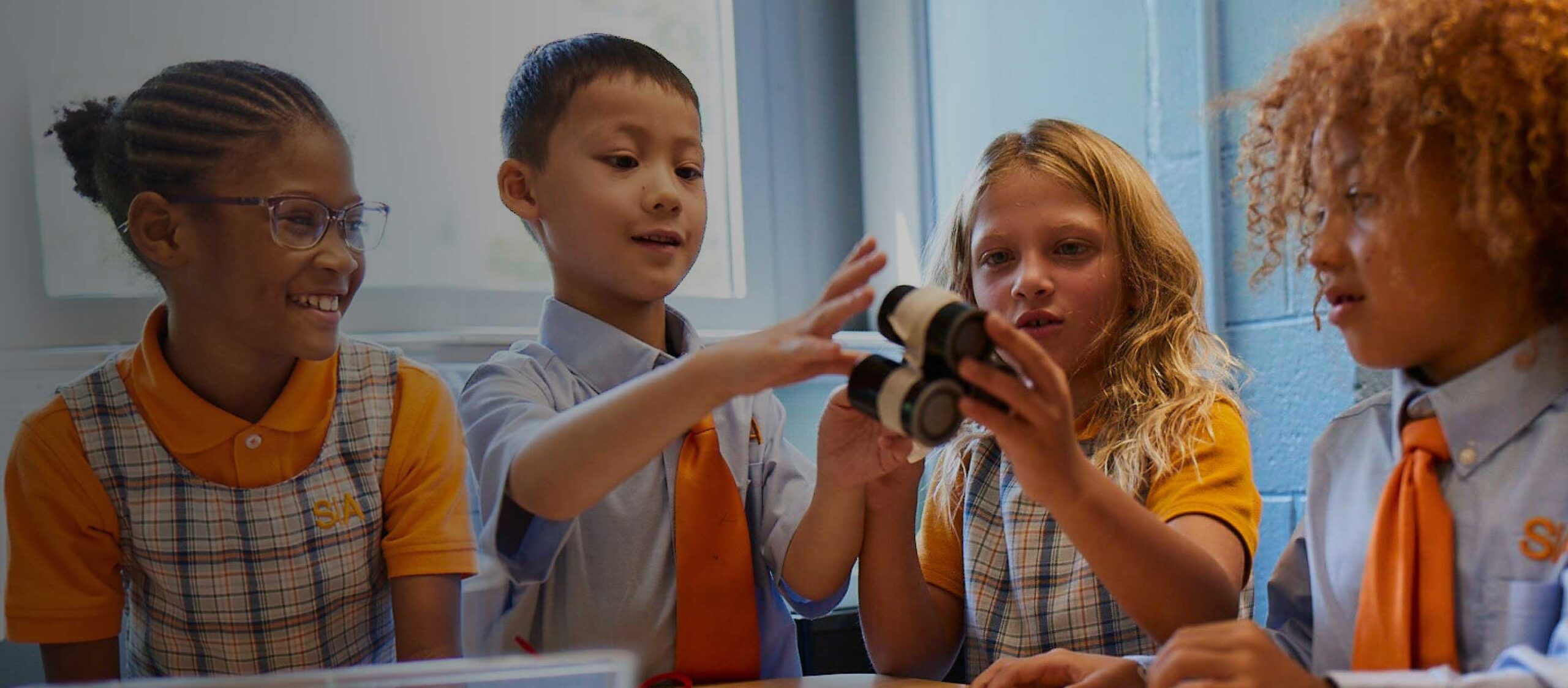 manhattan charter school students working together on a project