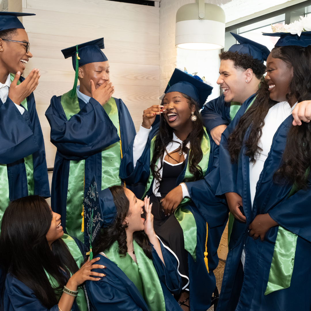 The scholars who once sat on the classroom rug are now holding their diplomas, and 100% of them are headed to four-year colleges and universities. See the moment.